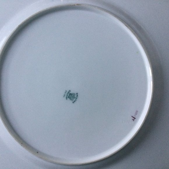 Vintage Coalport AD 1750 England Porcelain plate 10 5/8" diameter peacock floral - Picture 9 of 9